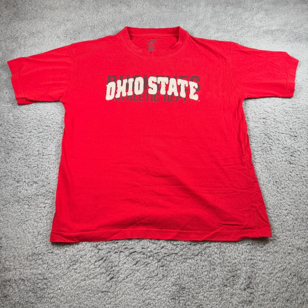 Vintage Ohio State Buckeyes Athletics Dept Red T Shirt Y2K Large